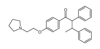 2,3-Diphenyl-1-[4-[2-(1-pyrrolidinyl)ethoxy]phenyl]-1-butanone结构式