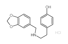 4-[2-(benzo[1,3]dioxol-5-ylmethylamino)ethyl]phenol structure