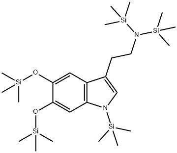 N,N,1-Tris(trimethylsilyl)-5,6-bis[(trimethylsilyl)oxy]-1H-indole-3-ethanamine structure