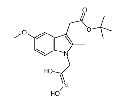 tert-butyl 2-[1-[2-(hydroxyamino)-2-oxoethyl]-5-methoxy-2-methylindol-3-yl]acetate结构式