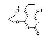 2,4,6(1H,3H,5H)-Pyrimidinetrione, 5-[1-(cyclopropylamino)propylidene]- (9CI)结构式