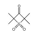 2,2,4,4-tetramethylthietan-3-one 1,1-dioxide结构式