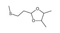 4,5-dimethyl-2-(2-methylsulfanylethyl)-1,3-dioxolane结构式