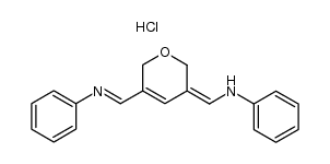 N-(5-anilinomethylene-5,6-dihydro-2H-pyran-3-ylmethylene)-aniline, hydrochloride结构式