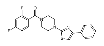 Piperazine, 1-(2,4-difluorobenzoyl)-4-(4-phenyl-2-thiazolyl)- (9CI)结构式