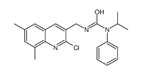 Urea, N-[(2-chloro-6,8-dimethyl-3-quinolinyl)methyl]-N-(1-methylethyl)-N-phenyl- (9CI) Structure