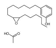 acetic acid,3-[7-(3-hexyloxiran-2-yl)heptyl]phenol结构式