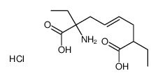 2-amino-2,7-diethyloct-4-enedioic acid,hydrochloride Structure