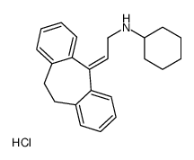 N-[2-(5,6-dihydrodibenzo[1,2-a:1',2'-e][7]annulen-11-ylidene)ethyl]cyclohexanamine,hydrochloride Structure