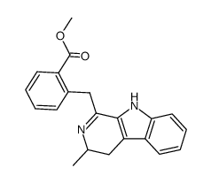 2-(3-methyl-4,9-dihydro-3H-β-carbolin-1-ylmethyl)-benzoic acid methyl ester结构式