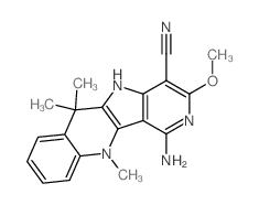 5H-Pyrido[3',4':4,5]pyrrolo[3,2-b]quinoline-4-carbonitrile,1-amino-6,11-dihydro-3-methoxy-6,6,11-trimethyl- Structure