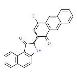 2-(4-Chloro-1-oxoanthracen-2(1H)-ylidene)-3H-benz[e]indol-1(2H)-one结构式