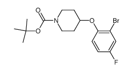 tert-butyl 4-(2-bromo-4-fluorophenoxy)piperidine-1-carboxylate结构式