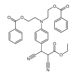 ethyl 3-[4-[bis[2-(benzoyloxy)ethyl]amino]phenyl]-2,3-dicyanopropionate Structure