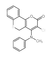 3-chloro-4-(N-methylanilino)-5H-thiochromeno[4,3-b]pyran-2-one Structure