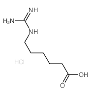 6-(diaminomethylideneamino)hexanoic acid structure