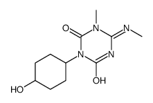 1,3,5-Triazine-2,4(1H,3H)-dione, 3-(4-hydroxycyclohexyl)-1-methyl-6-(m ethylamino)- structure