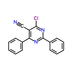 4-Chloro-2,6-diphenyl-5-pyrimidinecarbonitrile picture