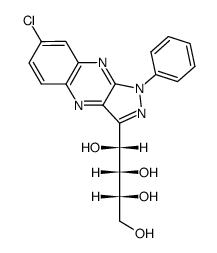 7-chloro-1-phenyl-3-(β-D-arabino-tetritol-1-yl)pyrazolo[3,4-b]quinoxaline Structure