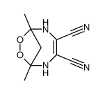 3,4-dicyano-1,6-dimethyl-2,5-diaza-7,8-dioxabicyclo[4.2.1]non-3-ene结构式