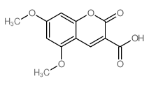 5,7-dimethoxy-2-oxochromene-3-carboxylic acid结构式