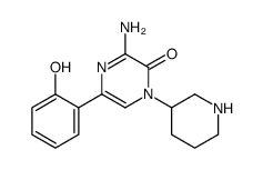 3-amino-5-(2-hydroxyphenyl)-1-piperidin-3-ylpyrazin-2-one Structure