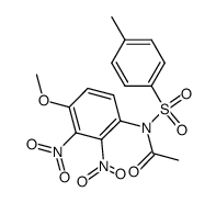 N-acetyl-4-methoxy-2,3-dinitro-N-(toluene-4-sulfonyl)-aniline Structure