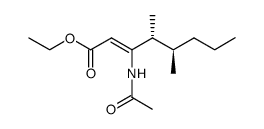 (2Z,4R,5R)-3-acetylamino-4,5-dimethyl-oct-2-enoic acid ethyl ester结构式