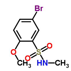 5-溴-2-甲氧基-N-甲基苯磺酰胺结构式