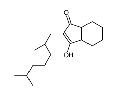 顺式-2-(2,6-二甲基庚基)-3-羟基-3a,4,5,6,7,7a-六氢茚-1-酮结构式