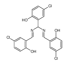 1,3,5-tri(5-chloro-2-hydroxyphenyl)-2,4-diaza-1,4-pentadiene Structure