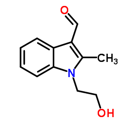 1-(2-Hydroxyethyl)-2-methyl-1H-indole-3-carbaldehyde结构式