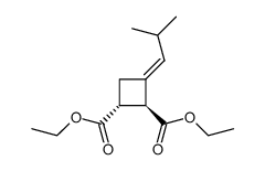 diethyl (1R,2S,E)-3-(2-methylpropylidene)cyclobutane-1,2-dicarboxylate Structure