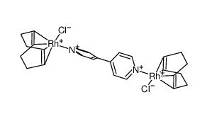 dichloro-di-1,5-cyclooctadiene(μ-4,4'-bipyridine)dirhodium(I)结构式