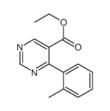 Ethyl 4-(2-methylphenyl)-5-pyrimidinecarboxylate结构式