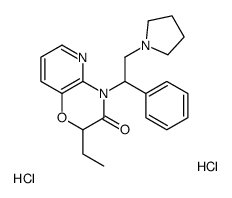 2-ethyl-4-(1-phenyl-2-pyrrolidin-1-ylethyl)pyrido[3,2-b][1,4]oxazin-3-one,dihydrochloride结构式