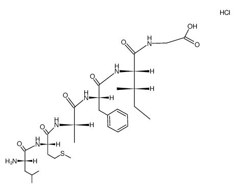 H-Leu-Met-Ala-Phe-Ile-Gly-OH*HCl Structure