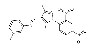 [1-(2,4-dinitrophenyl)-3,5-dimethylpyrazol-4-yl]-(3-methylphenyl)diazene Structure