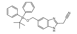 2-cyanomethyl-5-(tert-butyldiphenylsilyloxymethyl)benzimidazole结构式