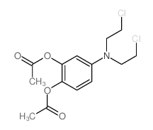 1,2-Benzenediol,4-[bis(2-chloroethyl)amino]-, 1,2-diacetate Structure