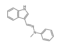 N'-[1-(1H-Indol-3-yl)-meth-(Z)-ylidene]-N-methyl-N-phenyl-hydrazine Structure