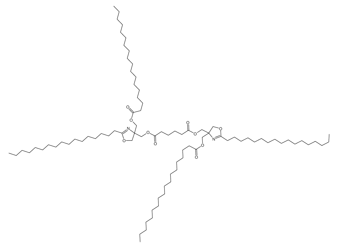 bis[[2-heptadecyl-4,5-dihydro-4-[[(1-oxooctadecyl)oxy]methyl]oxazol-4-yl]methyl] adipate Structure