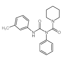 N-[(3-methylphenyl)carbamoyl]-N-phenyl-piperidine-1-carboxamide structure