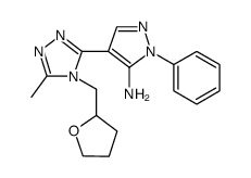 4-[5-methyl-4-(tetrahydro-2-furanylmethyl)-4h-1,2,4-triazol-3-yl]-1-phenyl-1h-pyrazol-5-amine Structure