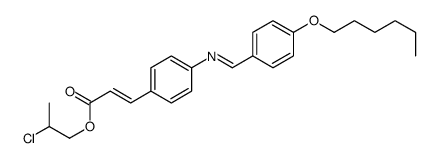 2-chloropropyl 3-[4-[(4-hexoxyphenyl)methylideneamino]phenyl]prop-2-enoate Structure