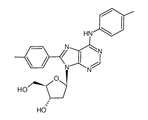 N6,8-bis(p-tolyl)-2'-deoxyadenosine Structure