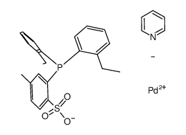 [Pd(pyridine)Me(2-(2-Et-Ph)2P-4-Me-benzenesulfonate)]结构式