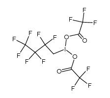 (2,2,3,3,4,4,4-Heptafluorobutyl)bis(trifluoroacetato-O)-iodine Structure