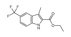 ethyl 3-methyl-5-(trifluoromethyl)-1H-indole-2-carboxylate Structure