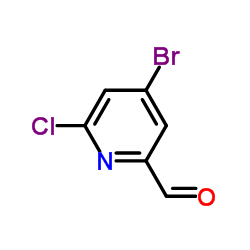 4-溴-6-氯-2-吡啶甲醛结构式